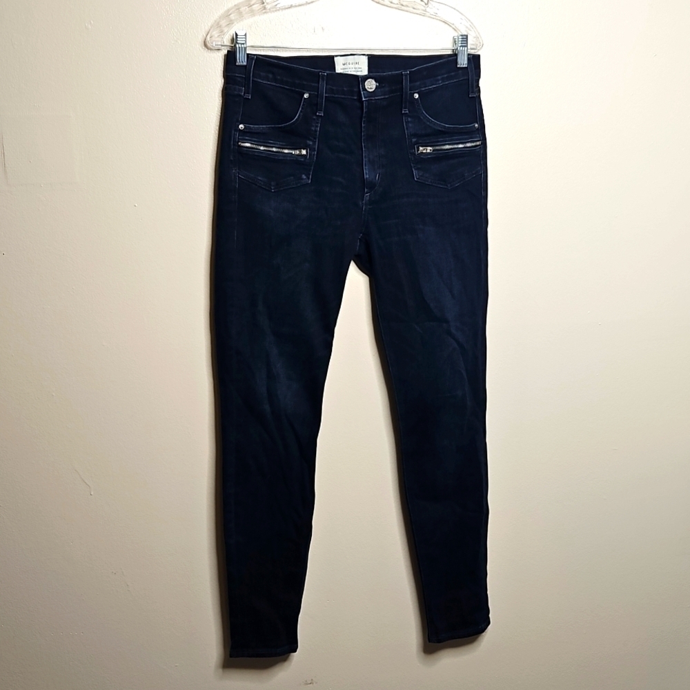 McGuire Denim Skinny Jeans Dark Wash Distressed Size 30